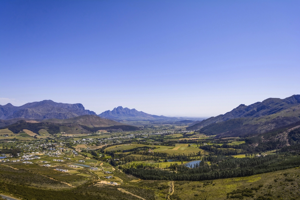 Vallée de Franschhoek dans les Winelands