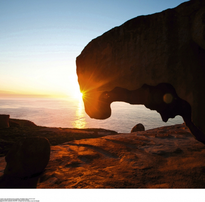 Remarkable Rocks à contre-jour, Kangaroo Island
