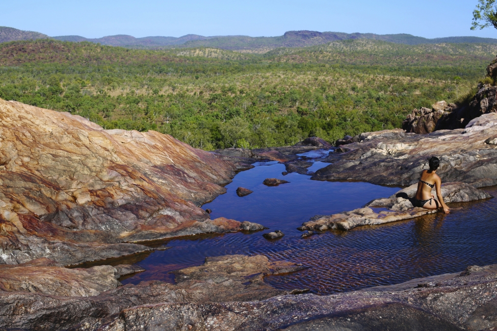 Au sommet des chutes de Gunlom, parc national de Kakadu