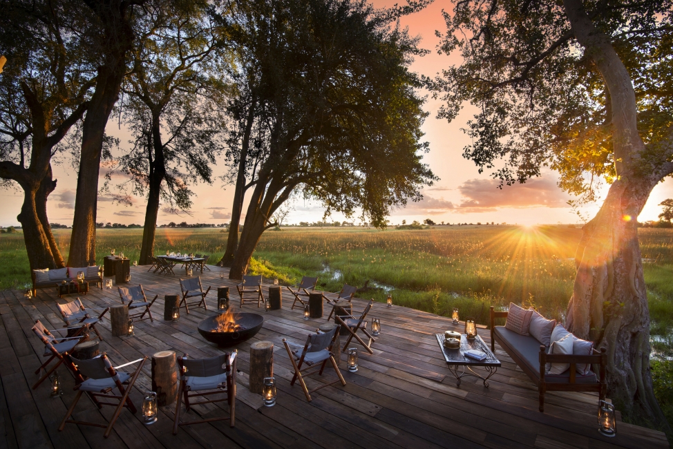 Vue depuis la terrasse principale du Duba Plains Camp