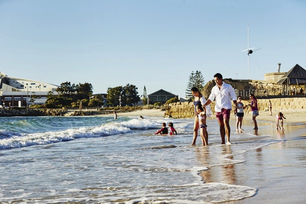 Plage de Fremantle près de Perth