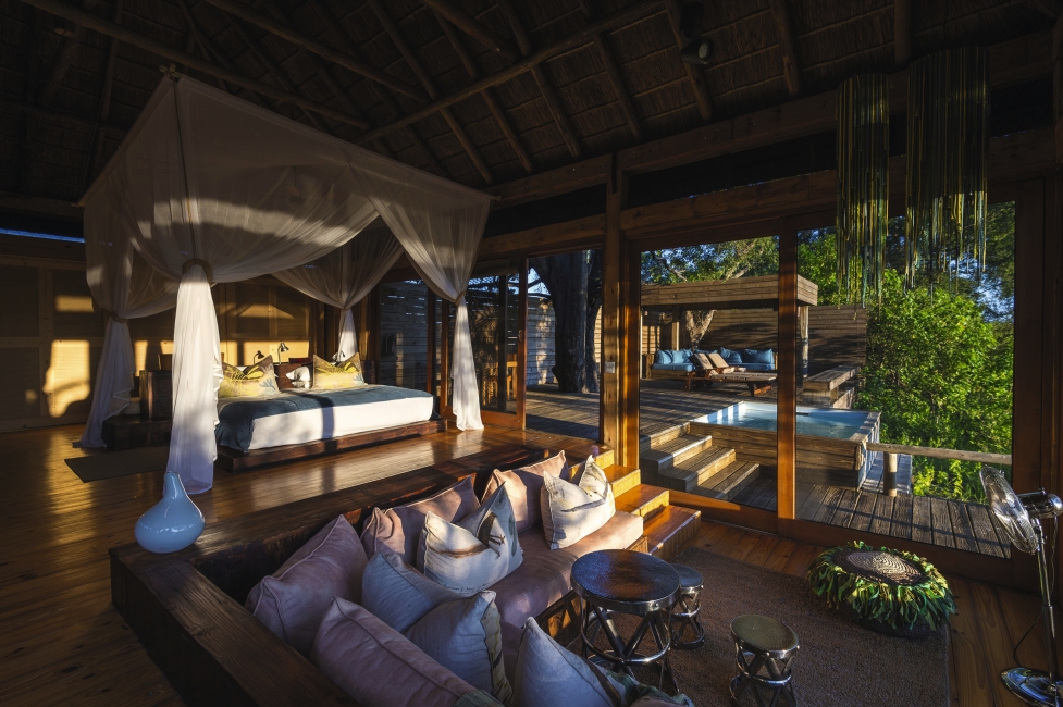 Vumbura Plains Camp dans le delta de l'Okavango