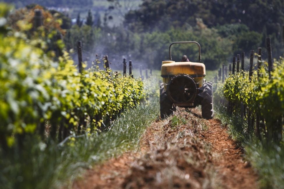 Tracteur dans les Winelands
