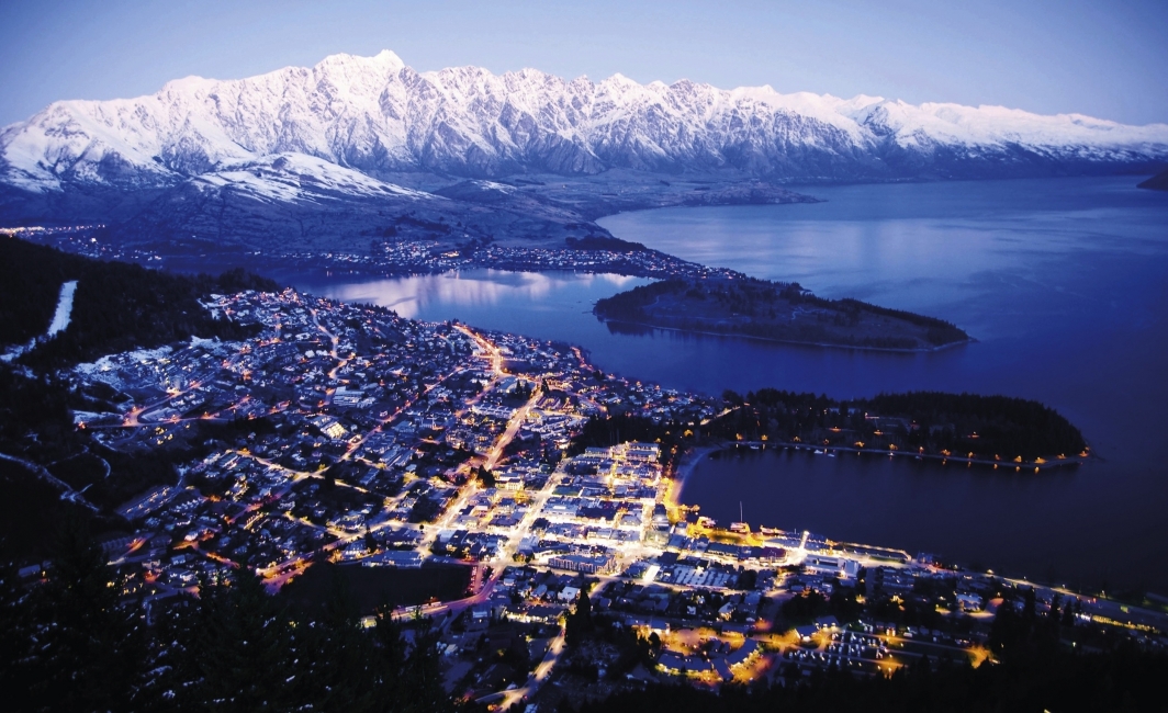 Vue du Bob's Peak sur le lac Wakatipu et les Remarkables, Queenstown