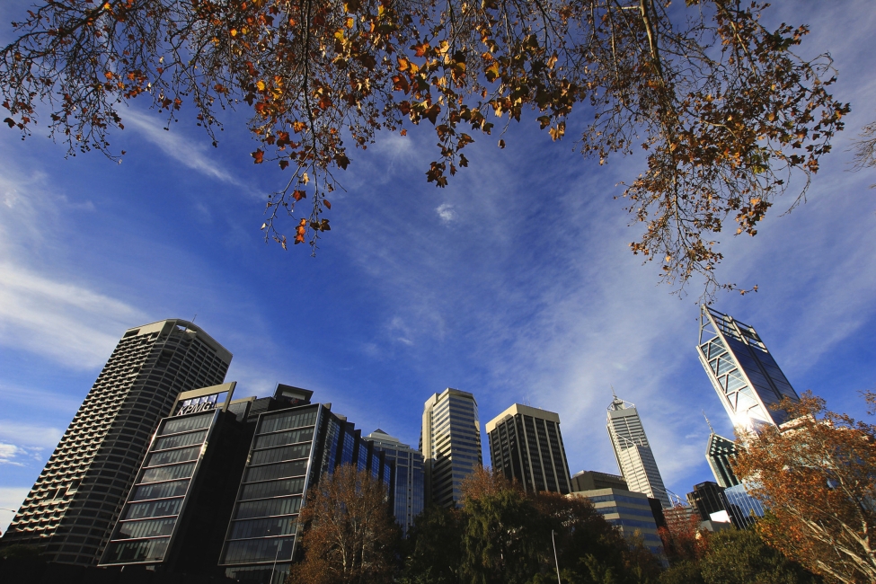 Skyline de Perth de jour