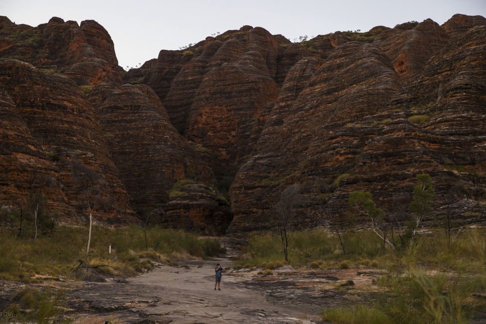 Photographe dans la Bungle Bungle Range, parc national de Purnululu