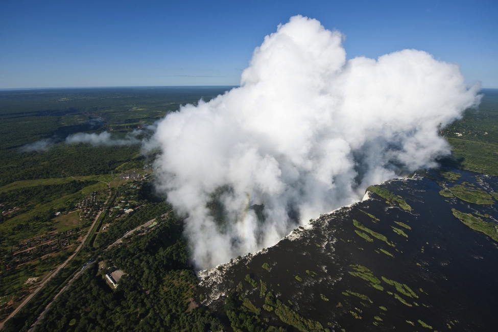 Les chutes Victoria vues du ciel