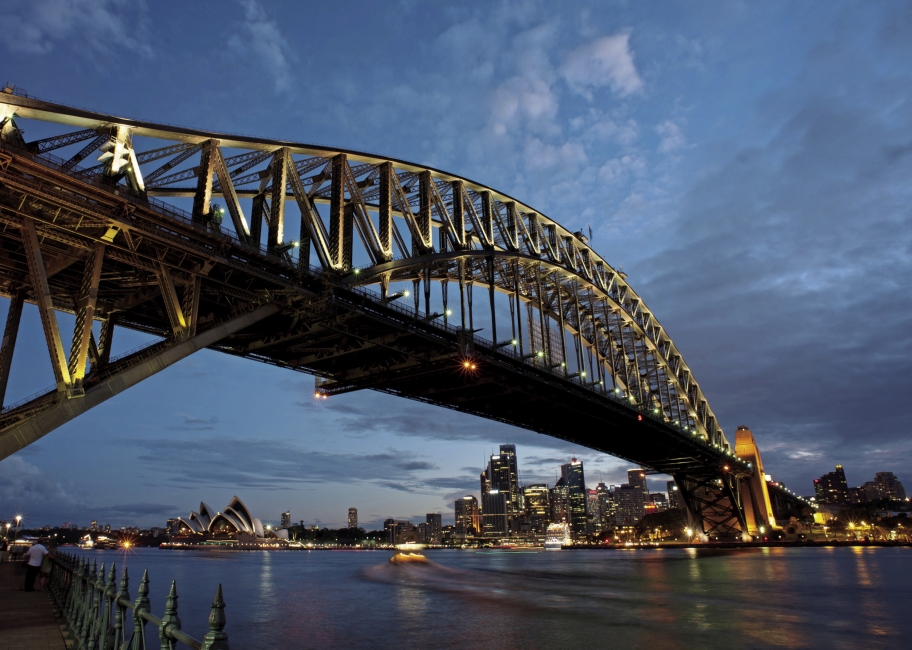 Harbour Bridge de Sydney le soir