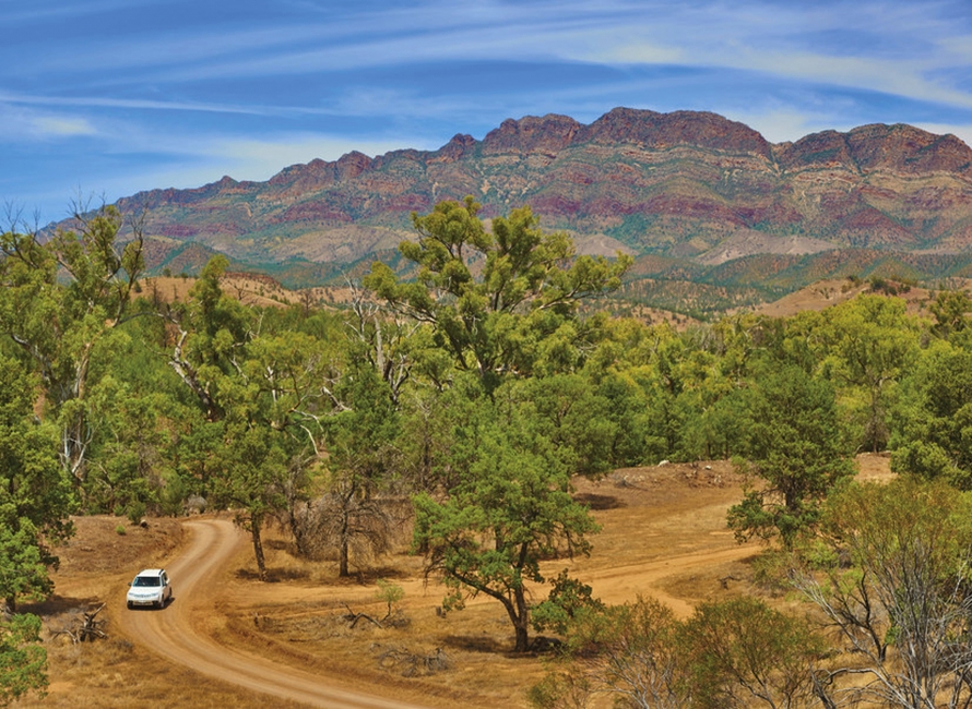 Voiture dans les Flinders Ranges