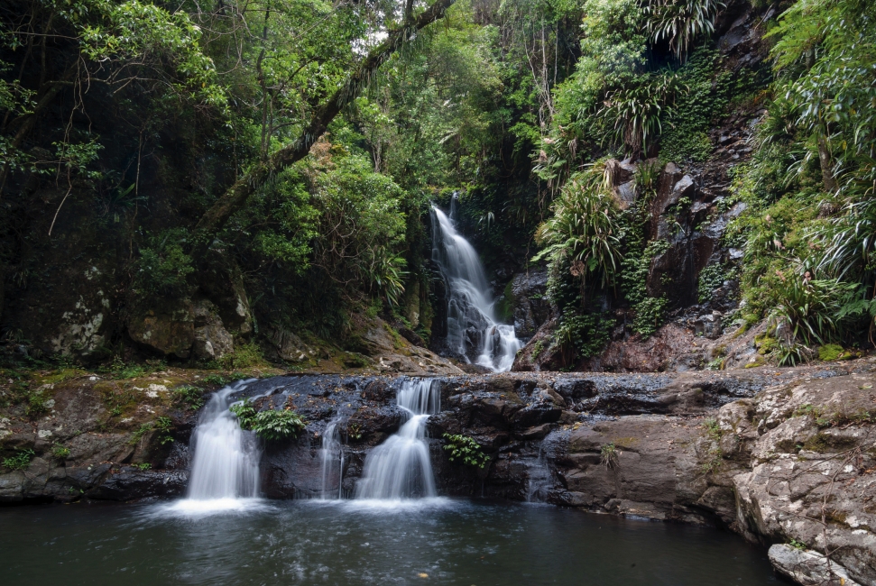 Chutes Elabana dans les Green Mountains, parc national de Lamington