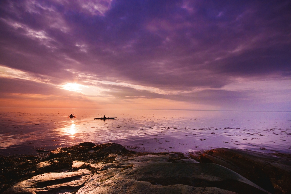 Vue sur la mer à Tadoussac, Québec